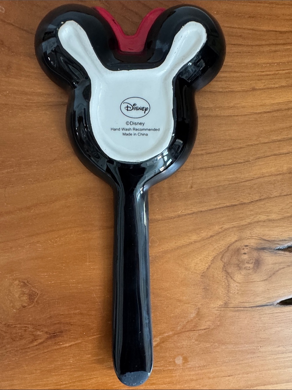 Disney Minnie Mouse Black Spoon Rest with Red Polka Dot Bow 10” long - Picture 5 of 5